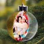 Miniatura de Bola Suspensa para Árvore de Natal com Foto Personalizada