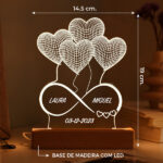 Miniatura de Candeeiro Infinito com Nomes personalizado