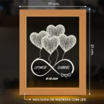 Miniatura de Candeeiro Infinito com Nomes personalizado