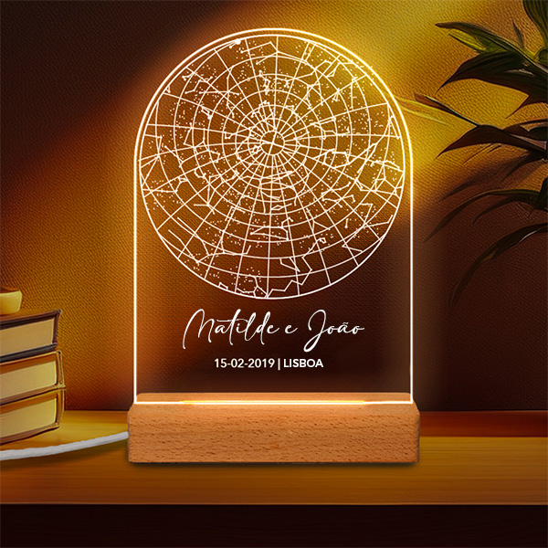 Candeeiro Mapa Estelar personalizado