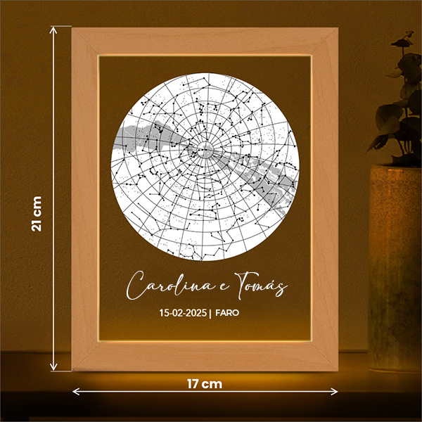 Candeeiro Mapa Estelar personalizado