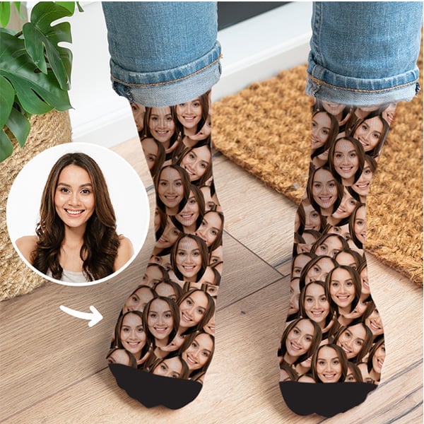Meias personalizadas com fotografia