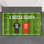 Miniatura de Capacho Equipa de Futebol Família personalizado