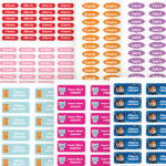 Miniatura de Etiquetas Autocolantes Infantis para Objetos Personalizadas