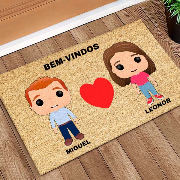 Capacho Funkos com Nomes e Texto Personalizado