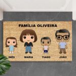 Miniatura de Capacho Funkos com Nomes e Texto Personalizado