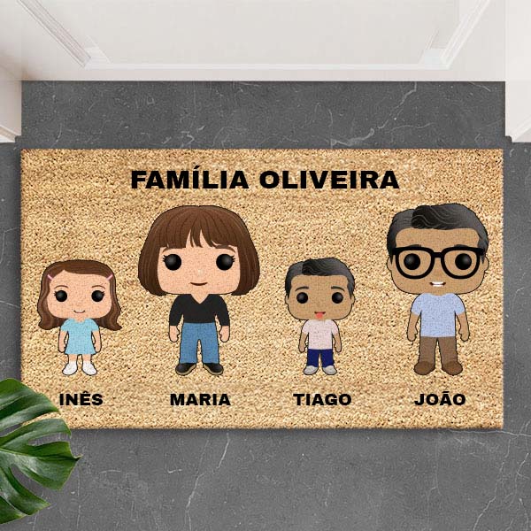 Capacho Funkos com Nomes e Texto Personalizado