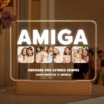 Miniatura de Candeeiro Amiga com Quatro Fotografias e Texto Personalizado