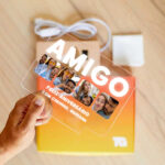 Miniatura de Candeeiro Amiga com Quatro Fotografias e Texto Personalizado