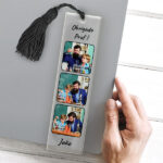 Miniatura de Marcador de Livros com Três Fotografias e Texto Personalizado