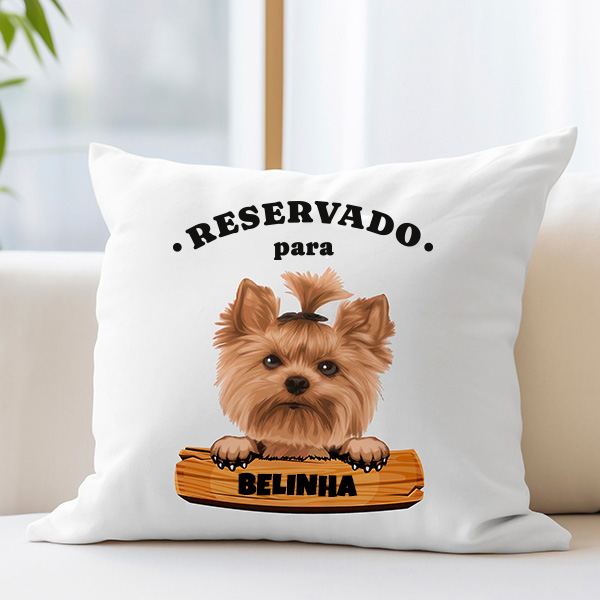 Almofada Placa com Nome de Animal de Estimação personalizada