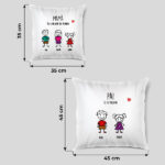 Miniatura de Almofada Bonecos com Texto Personalizado