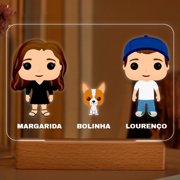 Placa Funkos com Nomes personalizada