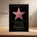 Miniatura de Placa Hollywood com Textos personalizada