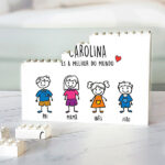Miniatura de Puzzle de Blocos Bonecos com Texto Personalizado