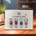 Miniatura de Puzzle de Blocos Bonecos com Texto Personalizado