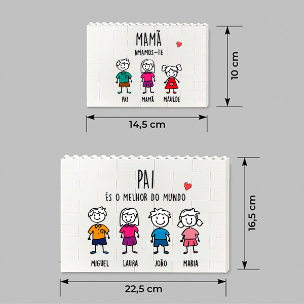 Puzzle de Blocos Bonecos com Texto Personalizado