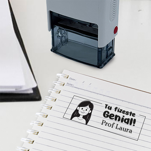 Carimbo personalizado para Professores com Desenho e Nome