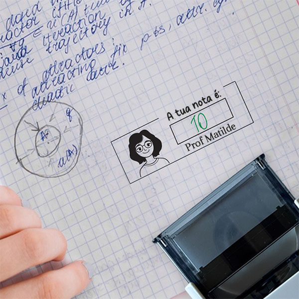 Carimbo personalizado para Professores com Desenho e Nome