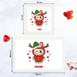 Miniatura de Caixa de Doces com Boneco Labubu de Natal com Nome personalizado