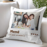 Miniatura de Almofada Corações com Foto e Data personalizada