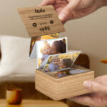 Miniatura de Caixa de Fotografias Acordeão com Data Personalizada