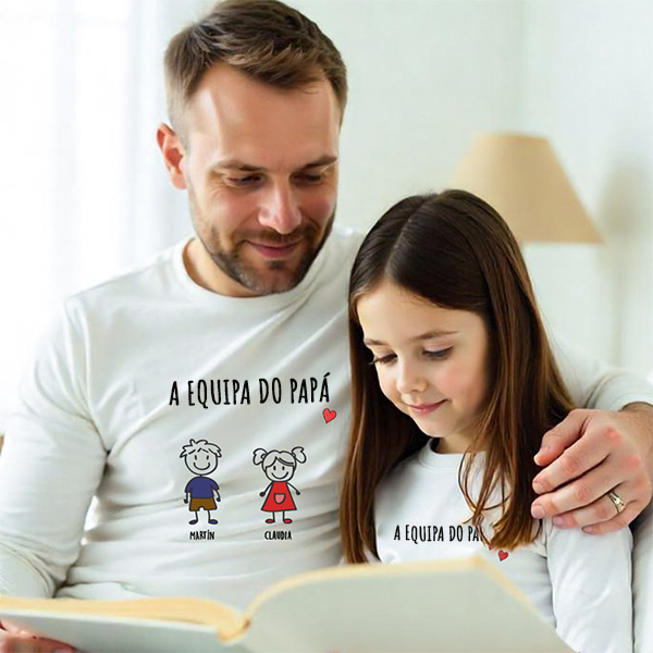 Pijama Bonecos Verão ou Inverno com Texto Personalizado