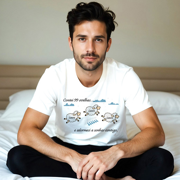 Pijama A Contar Ovelhas Verão ou Inverno com Nome Personalizado