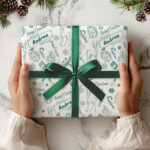 Miniatura de Papel de Presente com Design de Natal e Nome Personalizado
