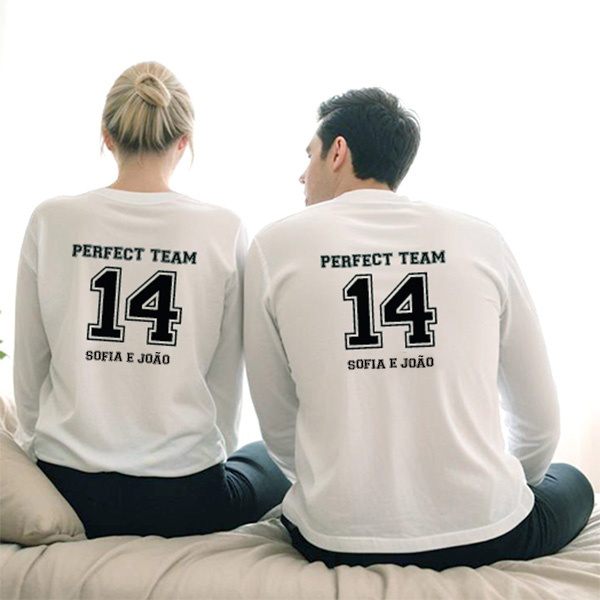 Pijama Perfect Team Verão ou Inverno com Nome e Número Personalizado