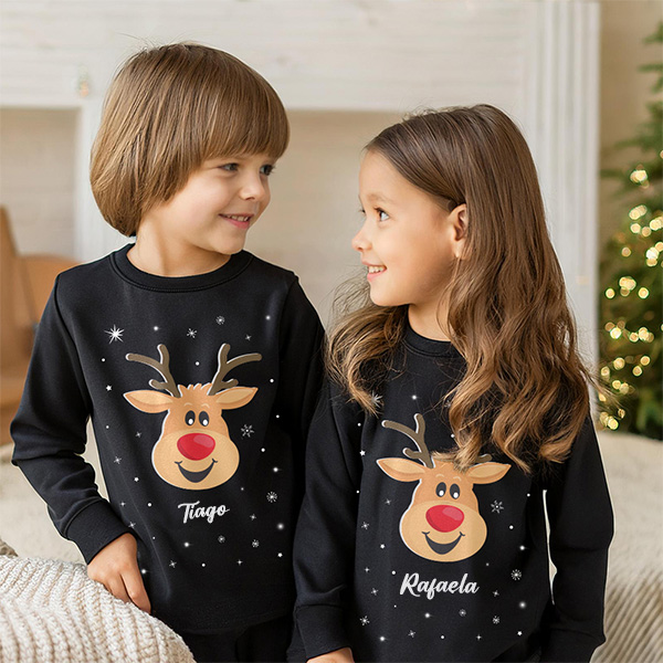 Pijama Renas com Nomes personalizado