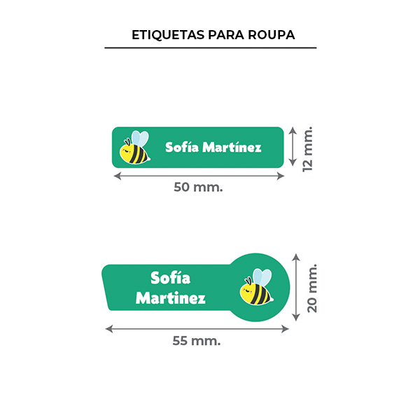 Etiquetas Têxteis Termoaderentes Infantis para Roupa personalizadas