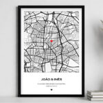 Miniatura de Póster Mapa do Amor com Localização Personalizada