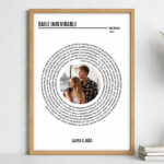 Póster com Letra de Música do Spotify em Espiral e Foto personalizada Miniatura de Póster com Letra de Música do Spotify em Espiral e Foto personalizada