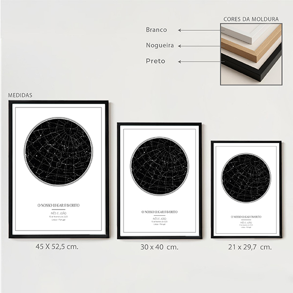 Póster Mapa Estelar personalizado