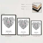 Miniatura de Póster Mapa do Amor com Localização Personalizada