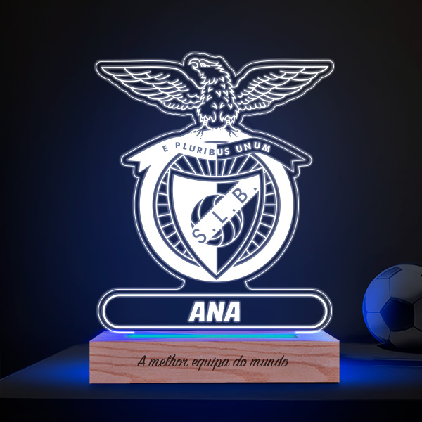 Lâmpada Escudo Benfica personalizada