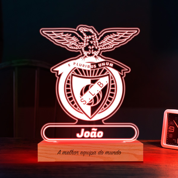Lâmpada Escudo Benfica personalizada