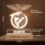 Miniatura de Lâmpada Escudo Benfica personalizada