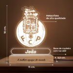 Miniatura de Lâmpada Escudo FC Porto personalizada