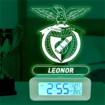 Miniatura de Relógio Despertador com Luz Escudo Benfica personalizado