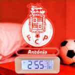 Miniatura de Relógio Despertador com Luz Escudo FC Porto personalizado