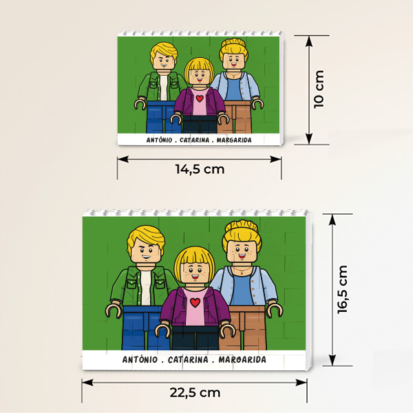 Puzzle de Blocos com Texto e Bonecos Lego personalizados