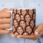 Miniatura de Caneca com rostos de fotografia personalizada