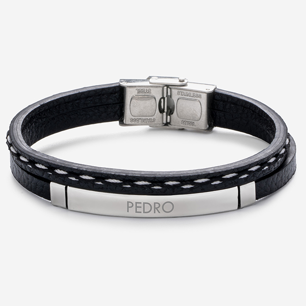 Pulseira Dupla de Homem com Texto personalizado