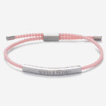 Miniatura de Pulseira de Mulher Entrançada com Texto personalizado