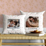 Miniatura de Almofada Polaroid com Corações com Foto e Texto personalizado