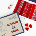 Miniatura de Caixa de Doces personalizada com Foto Ilustrada e Nomes