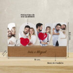 Miniatura de Placa LOVE personalizada com fotos e texto