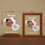 Miniatura de Candeeiro Corações personalizado com Mapa do Amor e Fotos